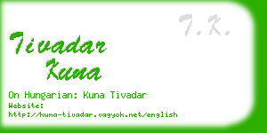 tivadar kuna business card